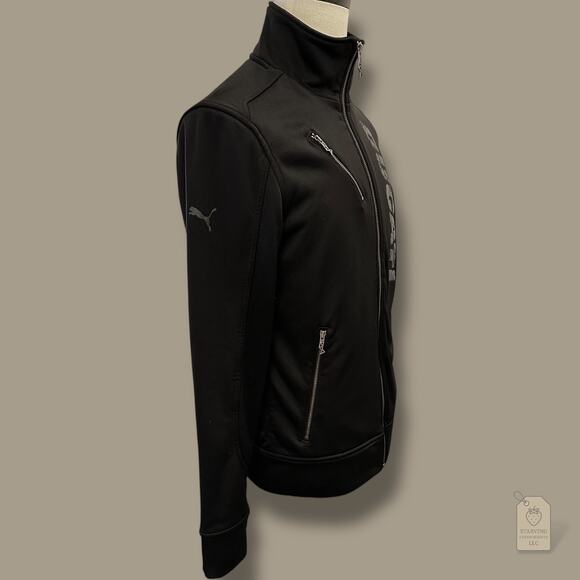 PUMA Ducati Jacket Men’s Small Black Full Zip Track Moto Racing Jacket - Picture 3 of 7